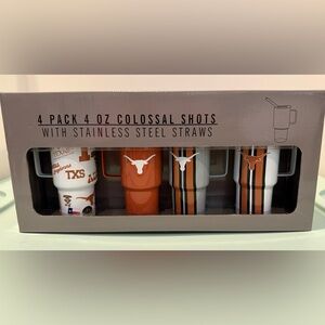 Hook ‘Em!! Texas Longhorns Shot Glass Set- Set of 4- NWT